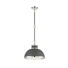 Savoy House - 7-8882-1-175 - One Light Pendant - Corning - Gray with Polished Nickel Accents