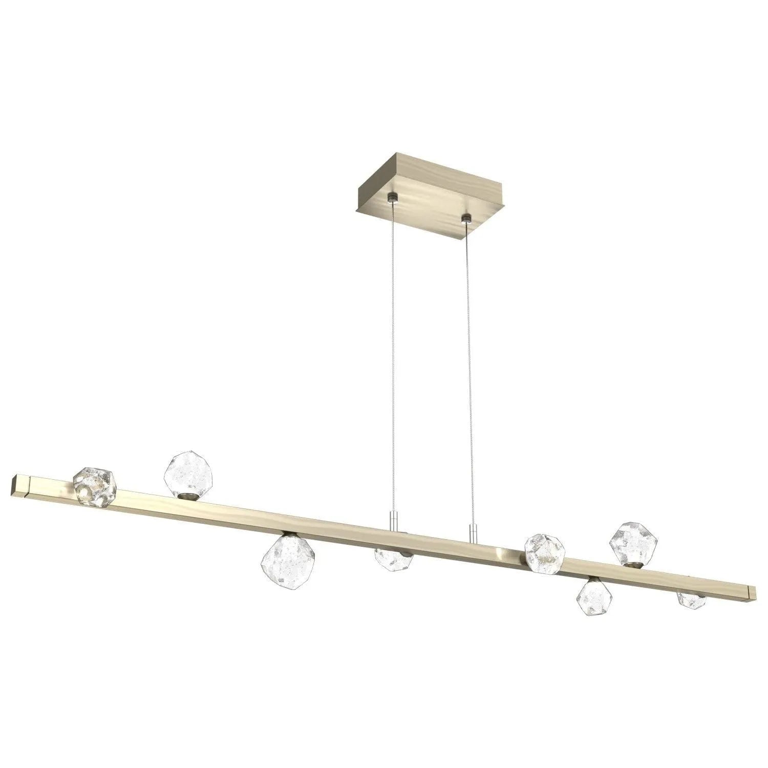 Hammerton Studio - PLB0070-54-HB-CZ-CA1-L3 - LED Linear Suspension - Stella - Heritage Brass