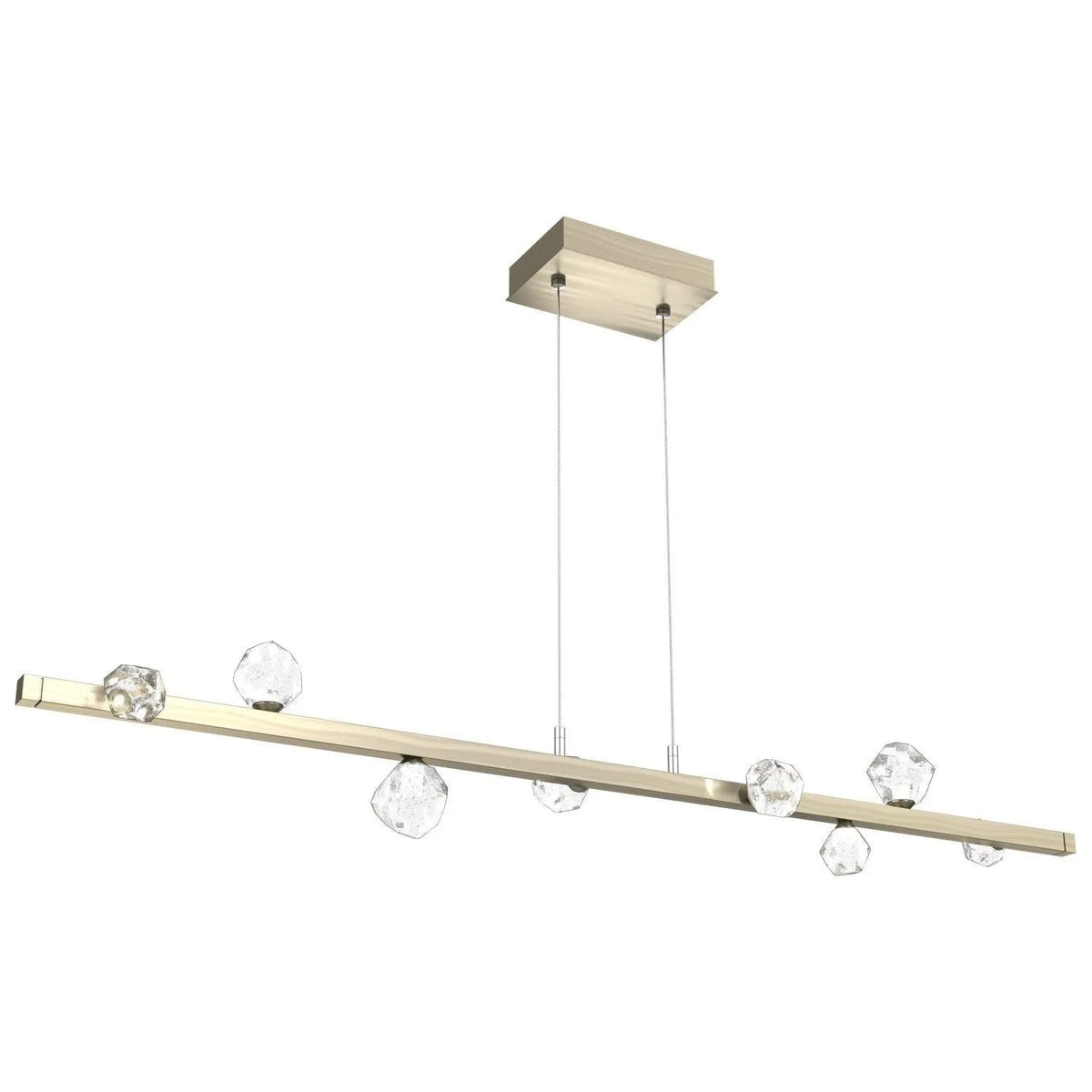 Hammerton Studio - PLB0070-54-HB-CZ-CA1-L3 - LED Linear Suspension - Stella - Heritage Brass