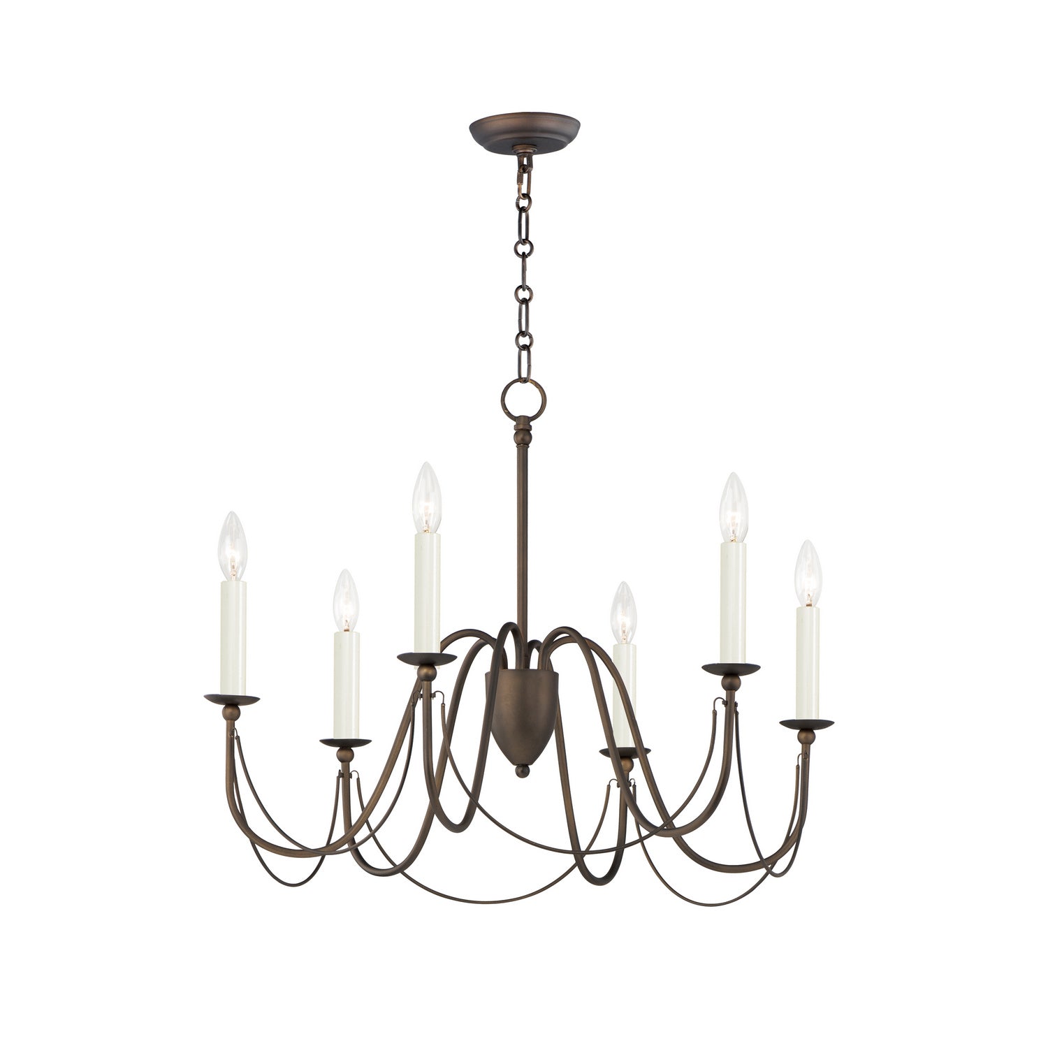 Maxim Lighting 12166CHB Plumette Chandelier in Chestnut Bronze