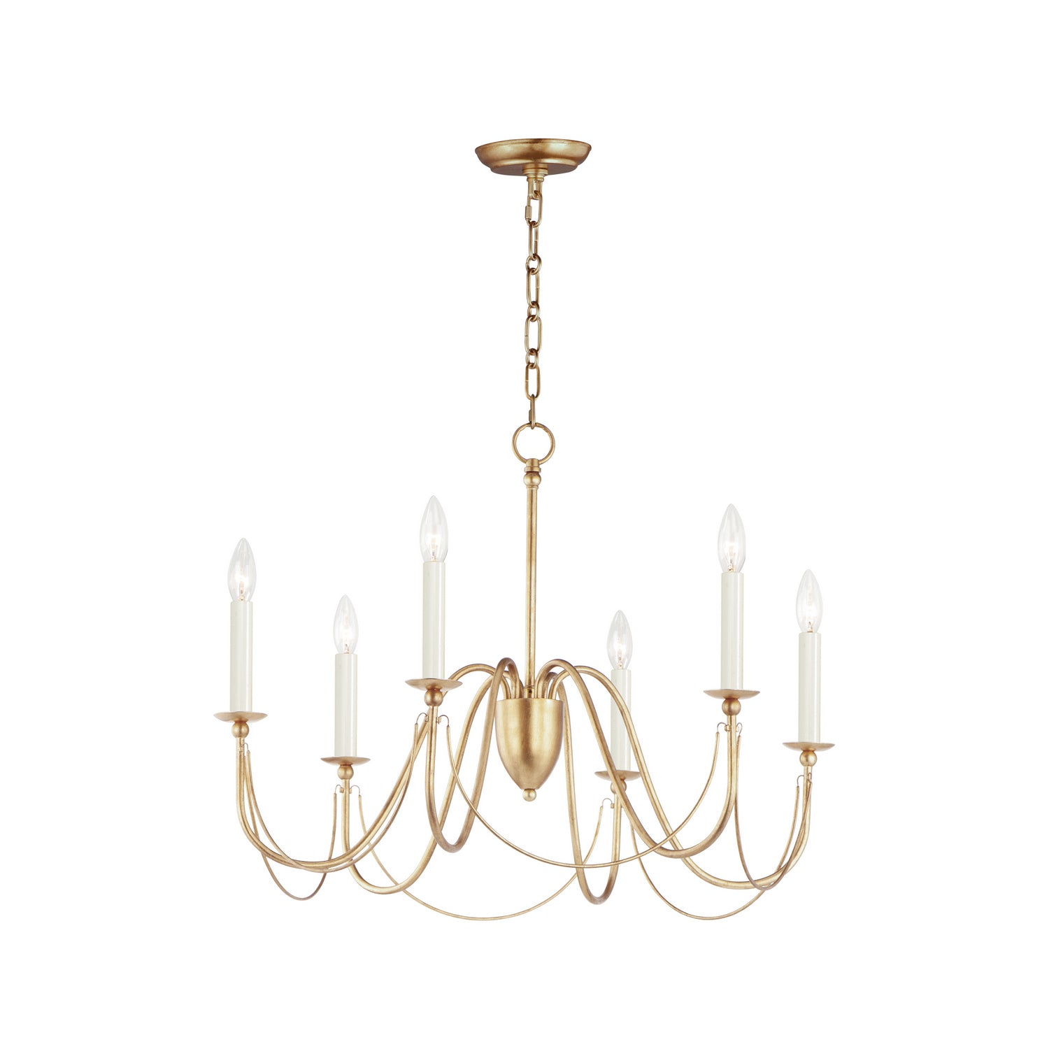Maxim Lighting 12166GL Plumette Chandelier in Gold Leaf