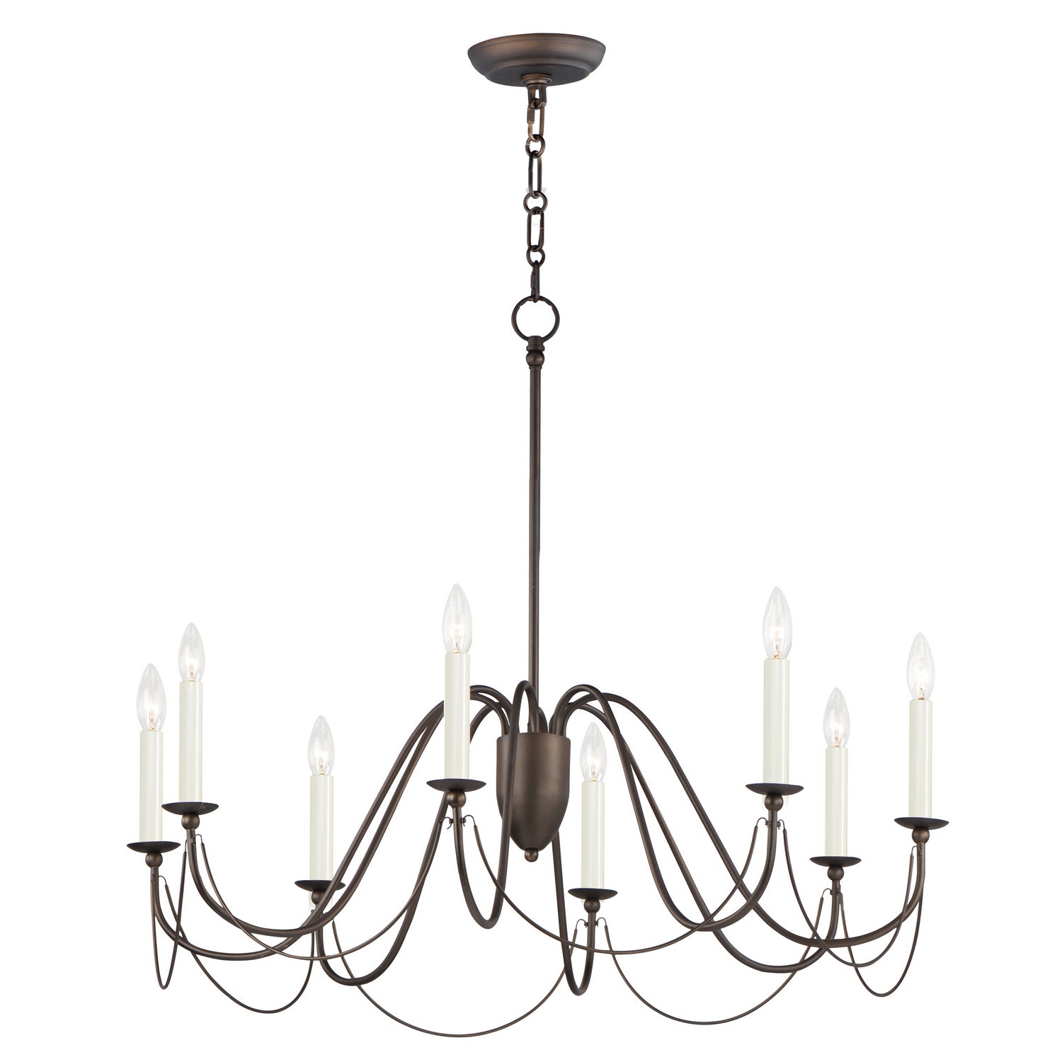 Maxim Lighting 12168CHB Plumette Chandelier in Chestnut Bronze