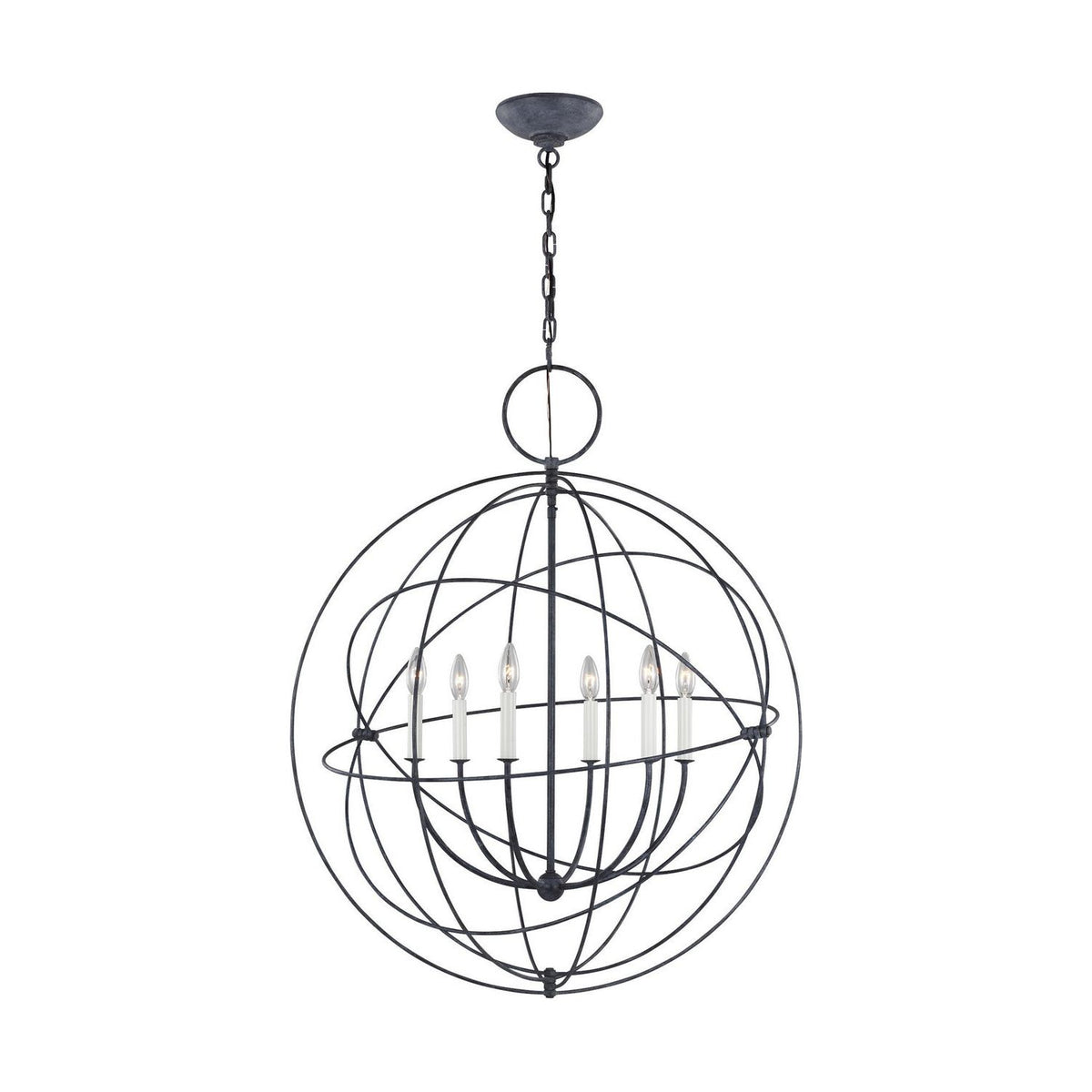 Visual Comfort Studio Canada - CP1246WGV - Six Light Pendant - Bayberry - Weathered Galvanized