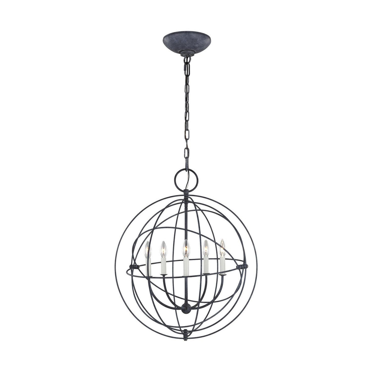 Visual Comfort Studio Canada - CP1255WGV - Five Light Pendant - Bayberry - Weathered Galvanized