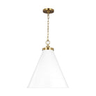 Visual Comfort Studio Canada - CP1281MWTBBS - One Light Pendant - Wellfleet - Matte White and Burnished Brass