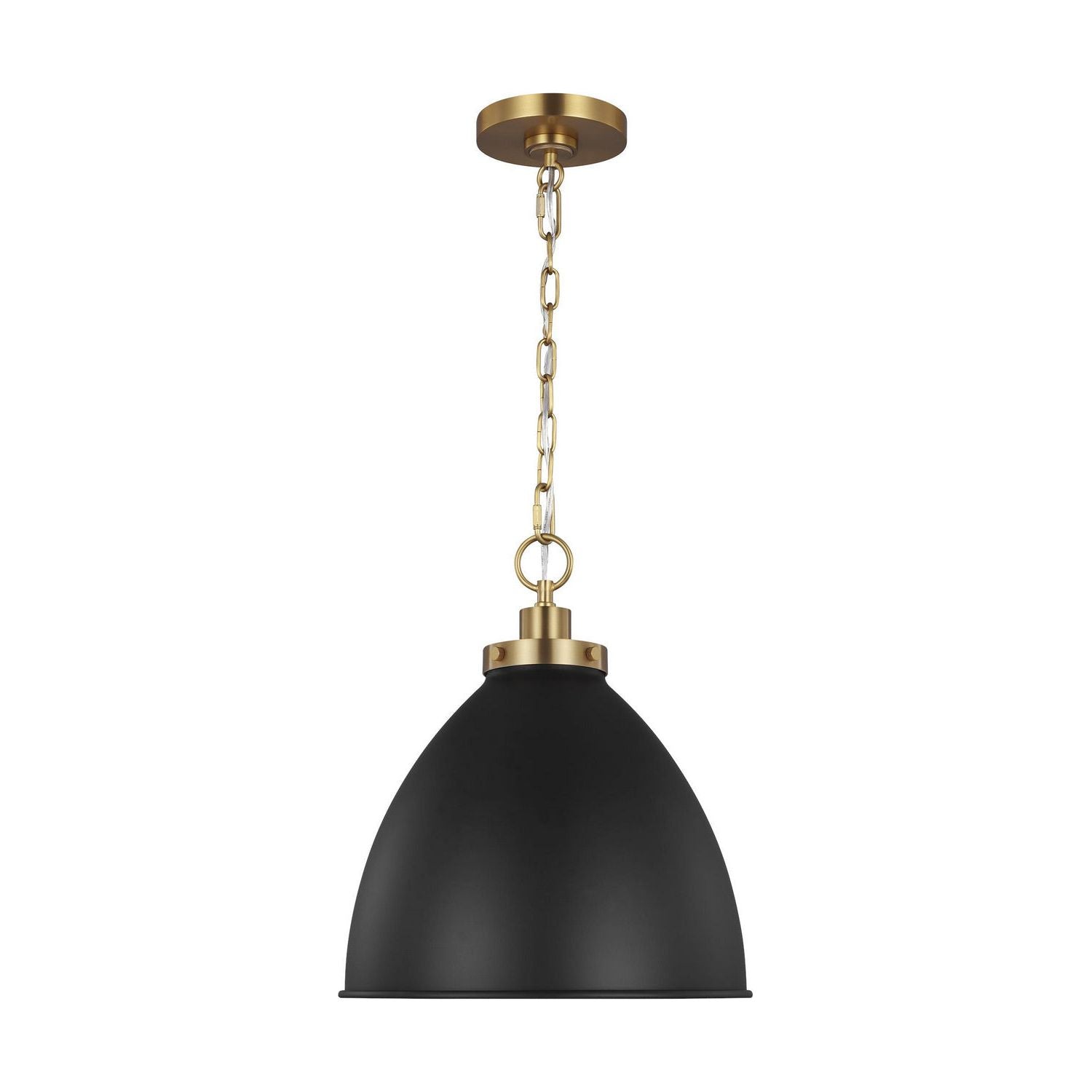 Visual Comfort Studio Canada - CP1291MBKBBS - One Light Pendant - Wellfleet - Midnight Black and Burnished Brass