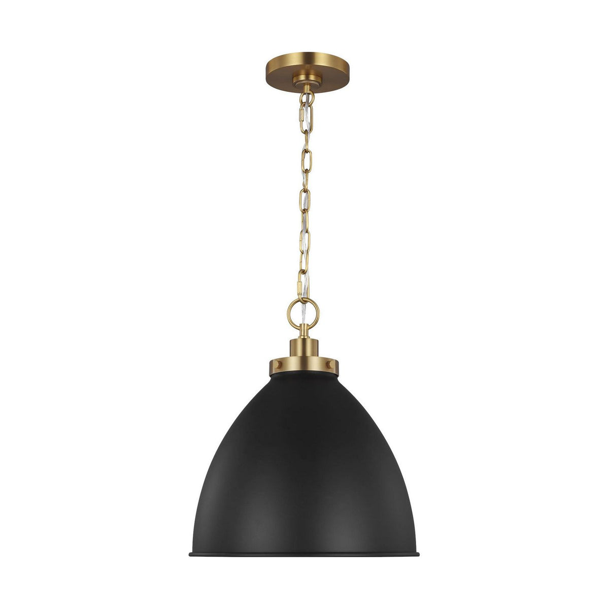 Visual Comfort Studio Canada - CP1291MBKBBS - One Light Pendant - Wellfleet - Midnight Black and Burnished Brass