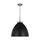 Visual Comfort Studio Canada - CP1301MBKPN - One Light Pendant - Wellfleet - Midnight Black and Polished Nickel