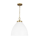 Visual Comfort Studio Canada - CP1301MWTBBS - One Light Pendant - Wellfleet - Matte White and Burnished Brass