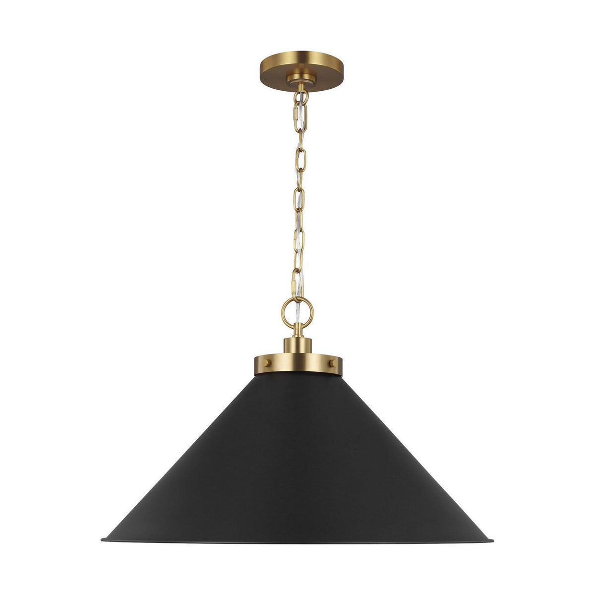 Visual Comfort Studio Canada - CP1311MBKBBS - One Light Pendant - Wellfleet - Midnight Black and Burnished Brass