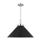 Visual Comfort Studio Canada - CP1311MBKPN - One Light Pendant - Wellfleet - Midnight Black and Polished Nickel