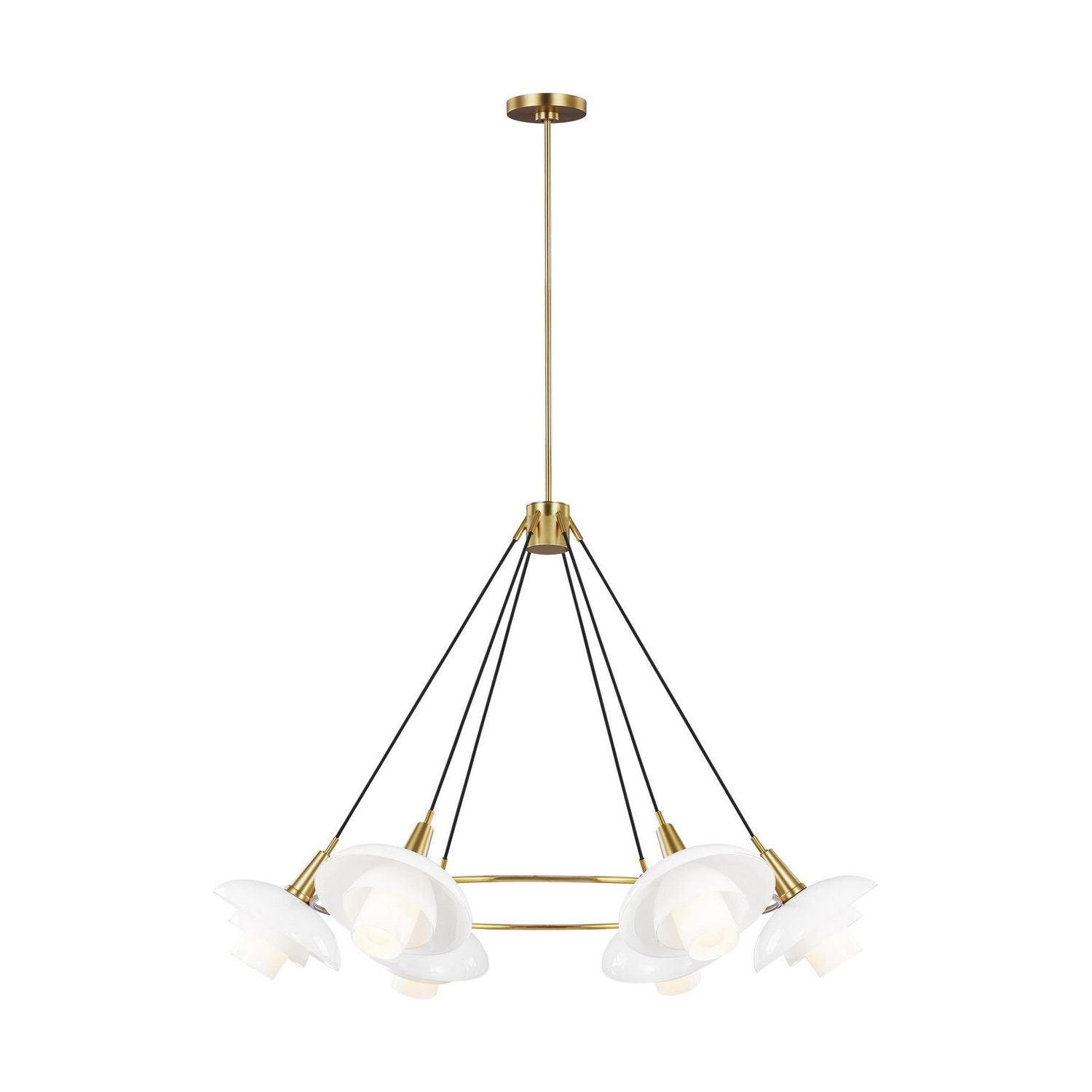Visual Comfort Studio Canada - EC1226BBS - Six Light Chandelier - Rossie - Burnished Brass