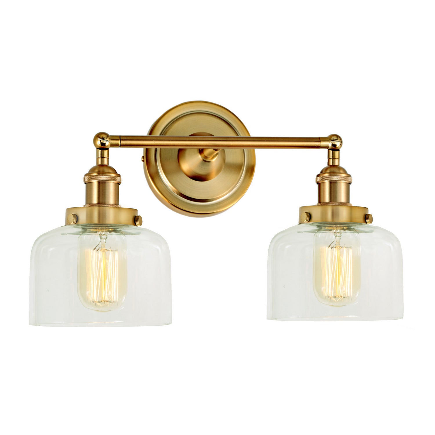 JVI Designs - 1252-10 S4 - Two Light Vanity - Soho - Satin Brass