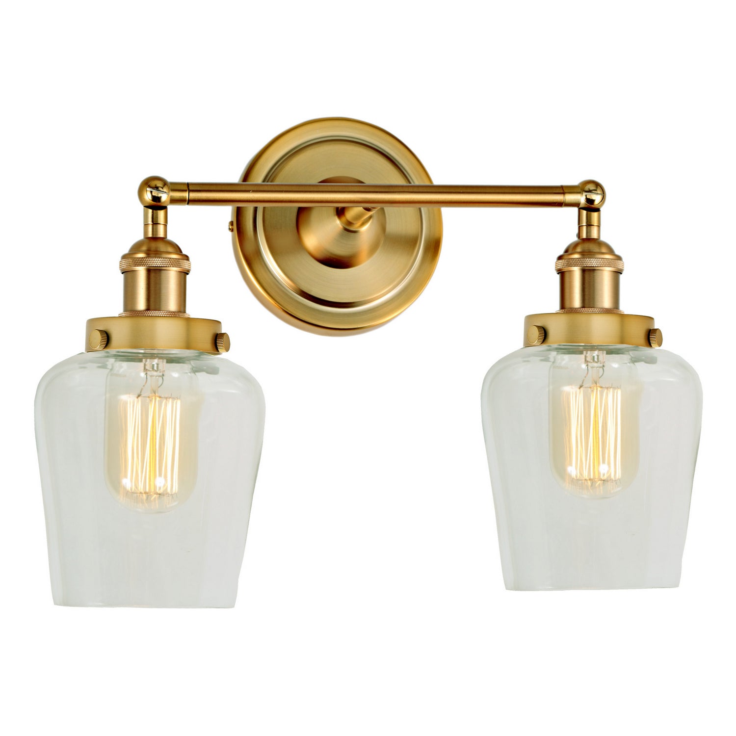 JVI Designs - 1252-10 S9 - Two Light Vanity - Soho - Satin Brass
