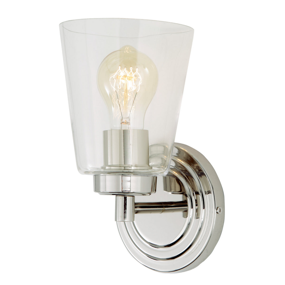 JVI Designs - 461-15 - One Light Wall Sconce - Wilshire - Polished Nickel