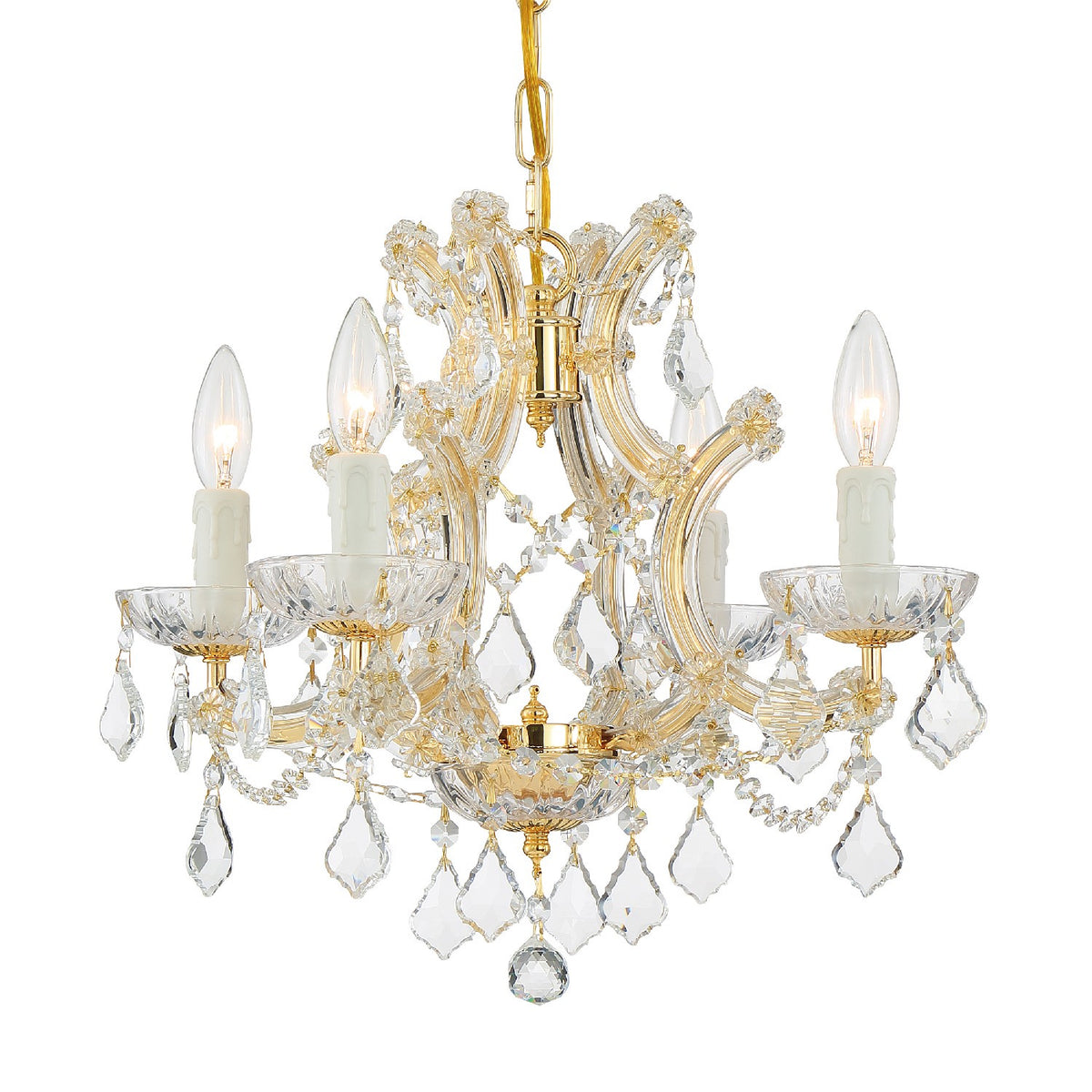 Crystorama - 4474-GD-CL-I - Mini lampe à quatre lumières Suspendu - Marie-Thérèse - Or