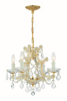 Crystorama - 4474-GD-CL-I - Mini lampe à quatre lumières Suspendu - Marie-Thérèse - Or