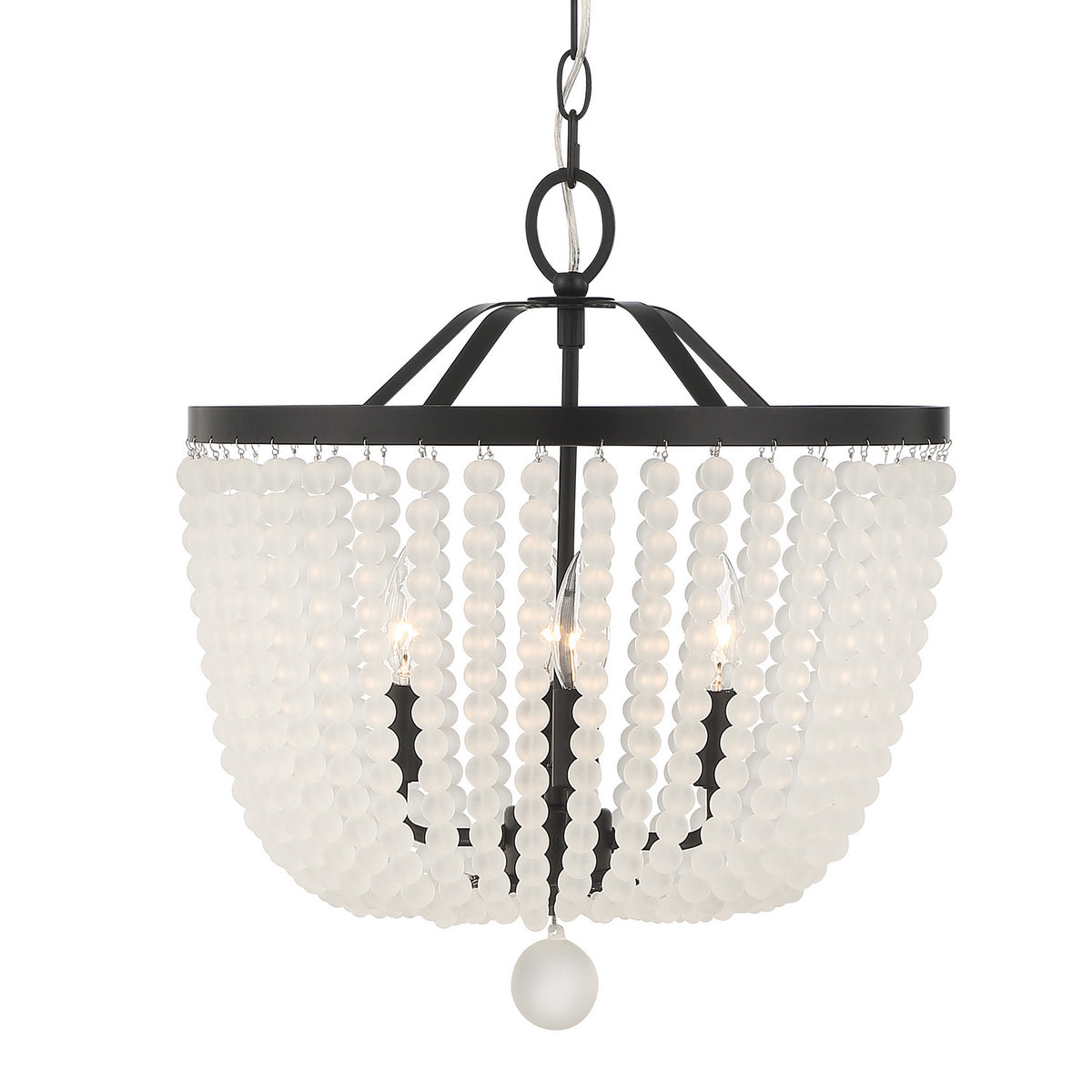 Crystorama - 604-MK-FR - Four Light Chandelier - Rylee - Matte Black