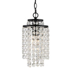Crystorama - GAB-B7301-MK - Une lampe Suspendu - Gabrielle - Noir mat