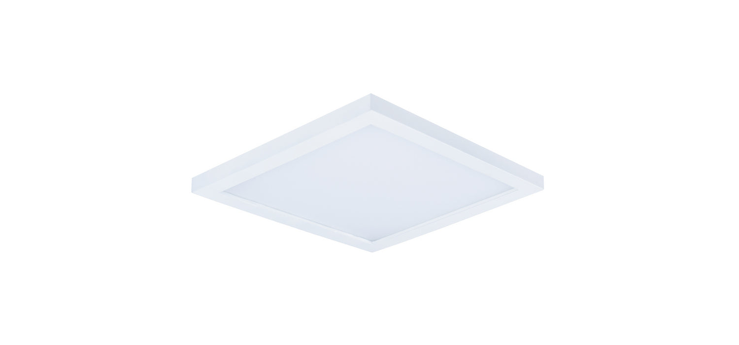 Maxim Lighting 58720WTWT Wafer Square LED Flush Mount in White