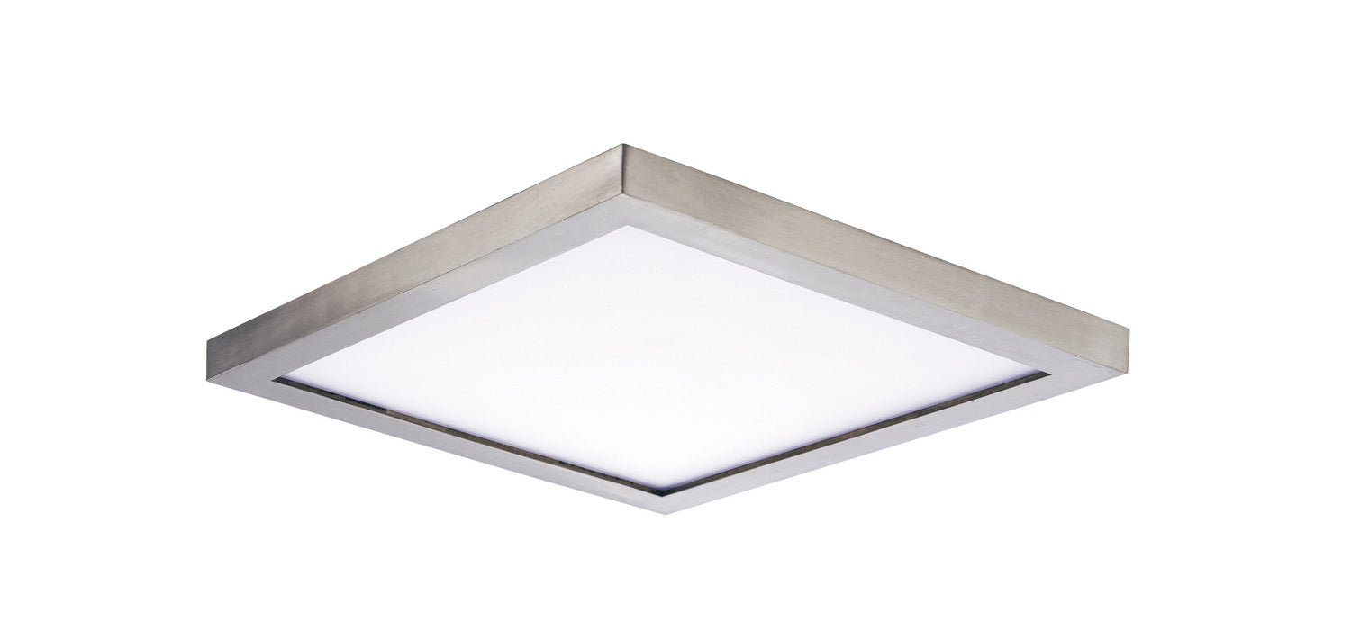 Maxim Lighting 58724WTSN Wafer Square LED Flush Mount in Satin Nickel