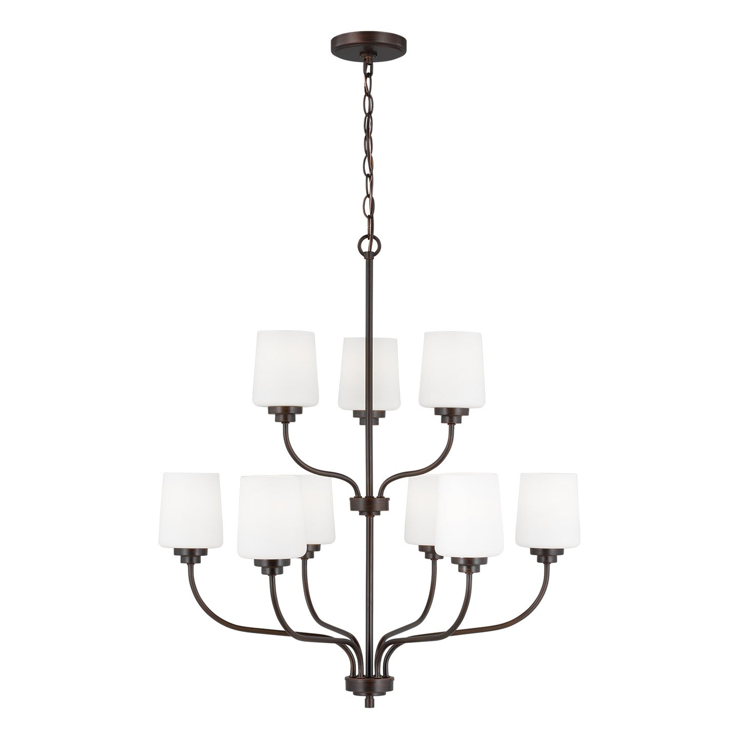 Generation Lighting Canada - 3102809-710 - Nine Light Chandelier - Windom - Bronze