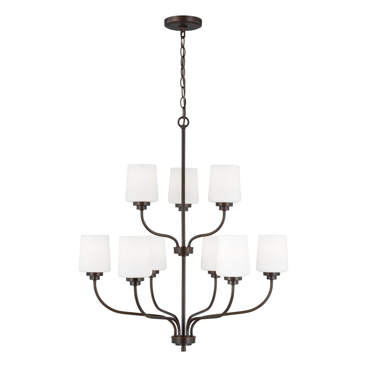 Generation Lighting Canada - 3102809-710 - Nine Light Chandelier - Windom - Bronze