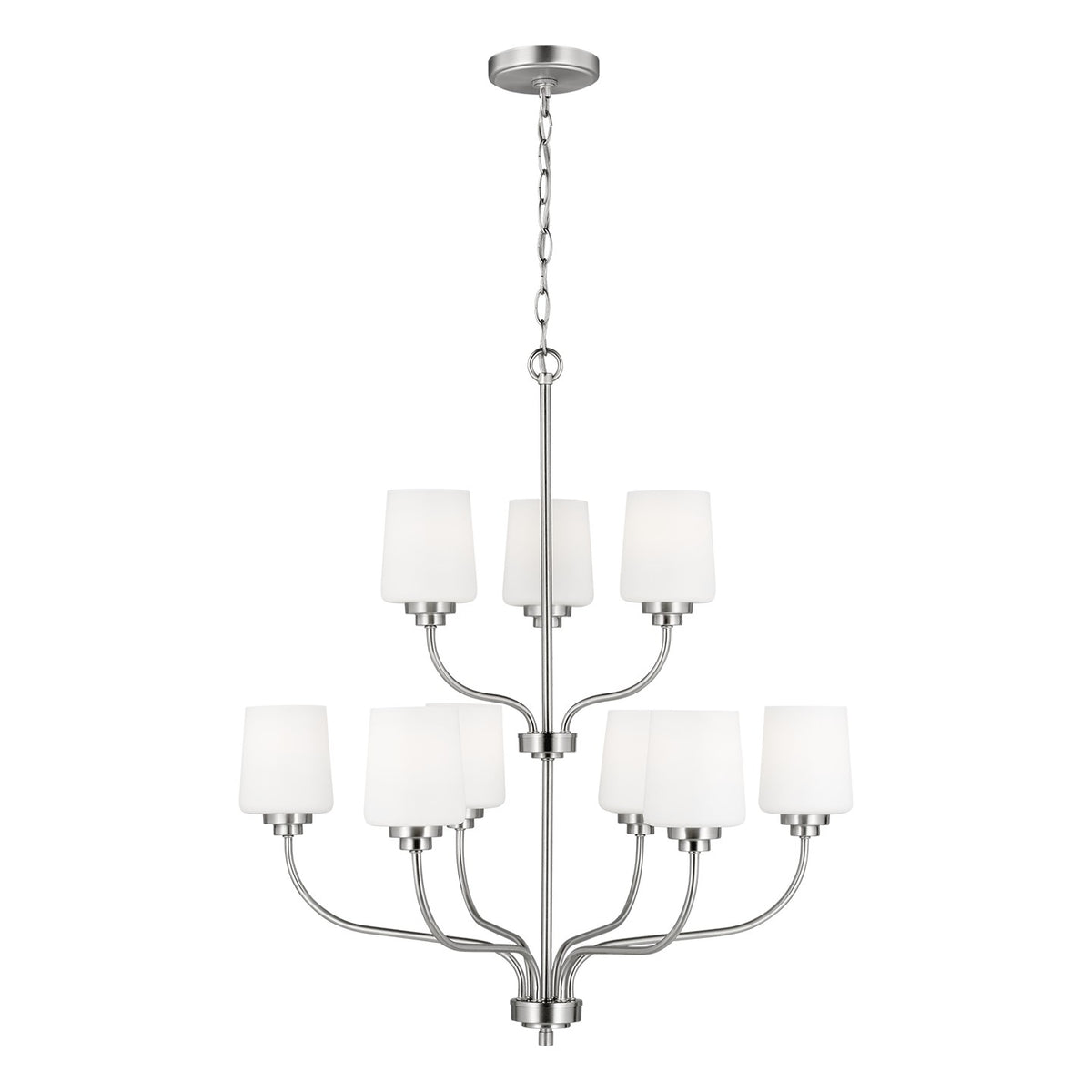 Generation Lighting Canada - 3102809-962 - Nine Light Chandelier - Windom - Brushed Nickel