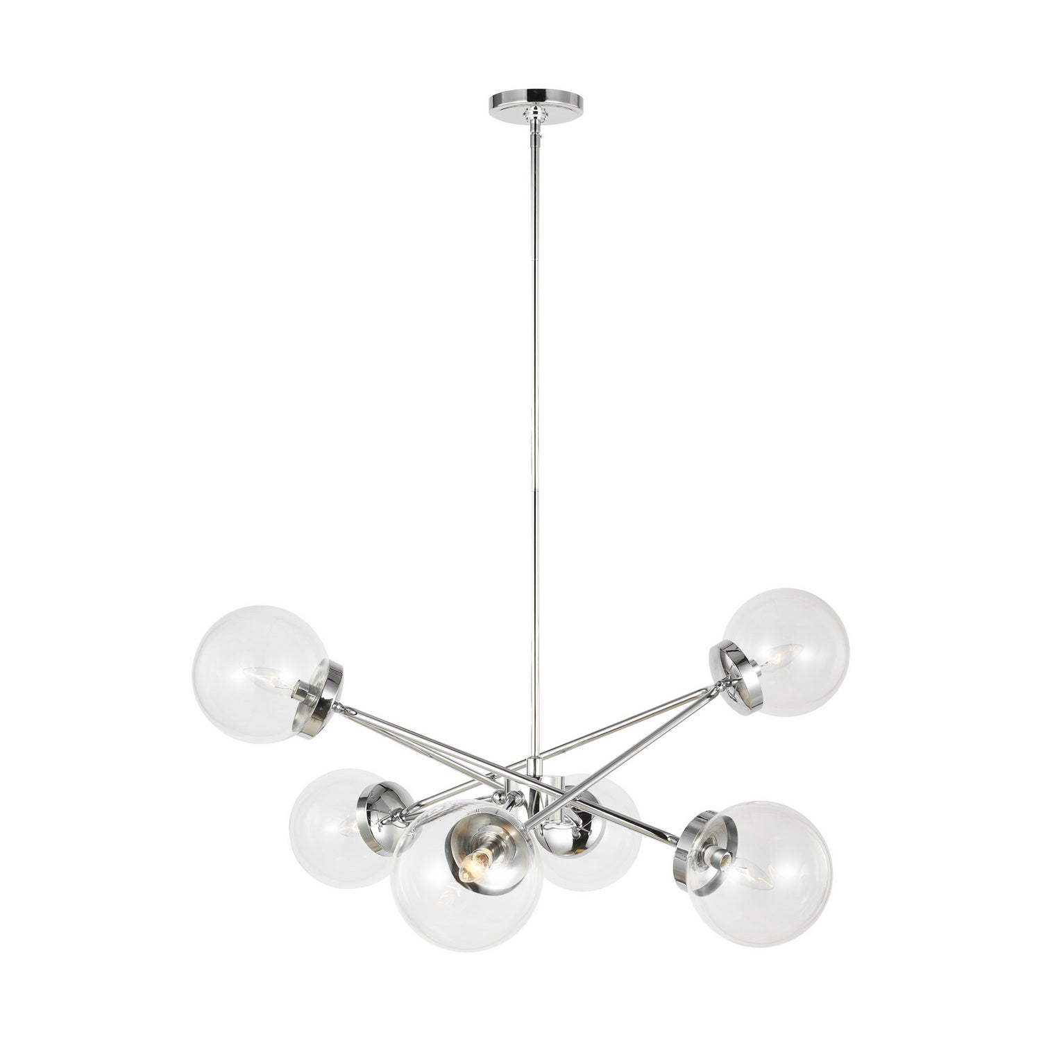 Visual Comfort Studio Canada - 3182706-05 - Six Light Chandelier - Tierney - Chrome