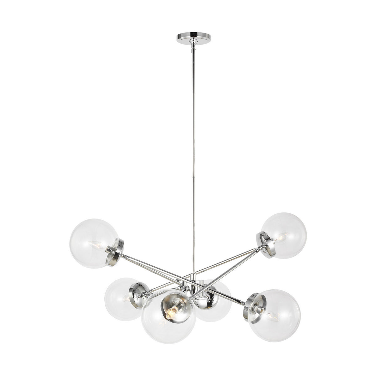 Visual Comfort Studio Canada - 3182706-05 - Six Light Chandelier - Tierney - Chrome
