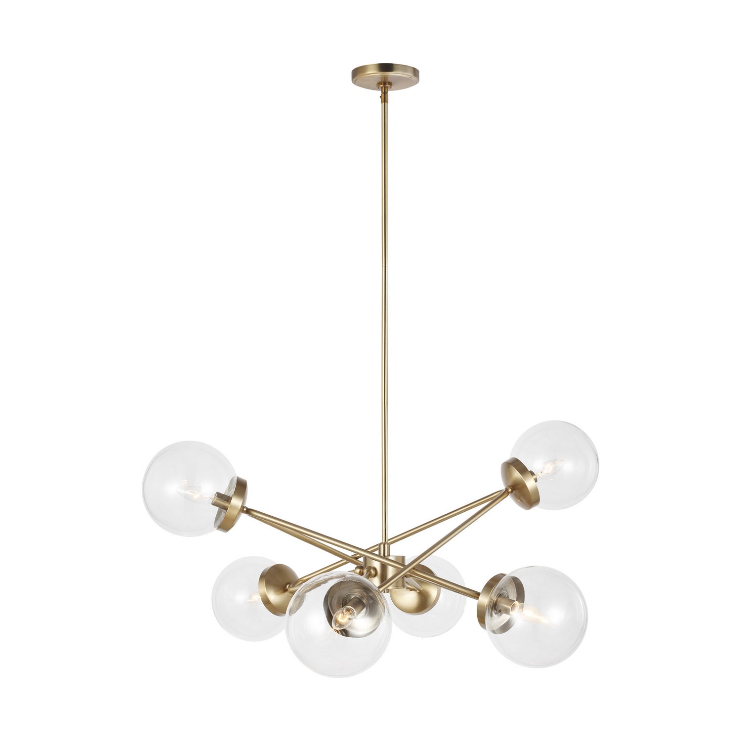 Visual Comfort Studio Canada - 3182706-848 - Six Light Chandelier - Tierney - Satin Brass