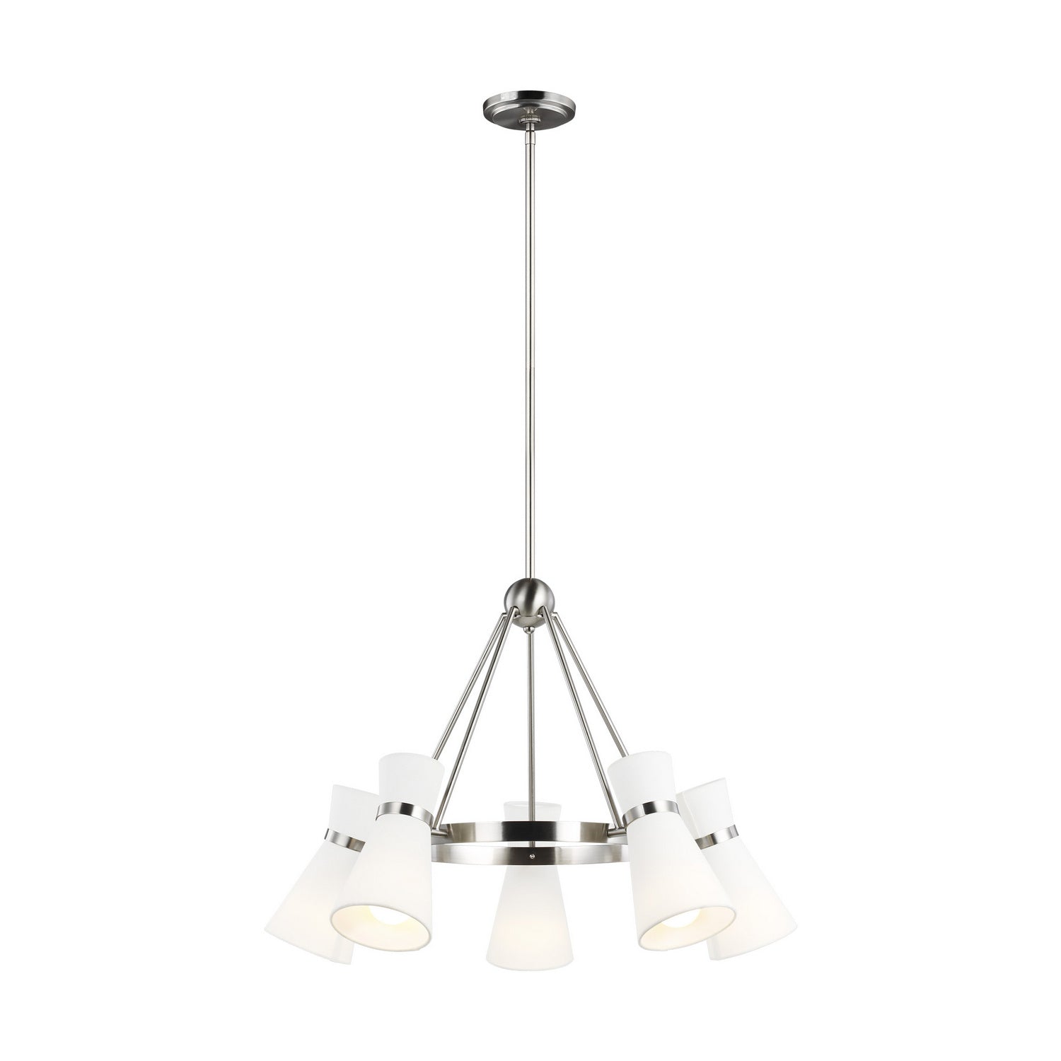 Visual Comfort Studio Canada - 3190505-962 - Five Light Chandelier - Clark - Brushed Nickel