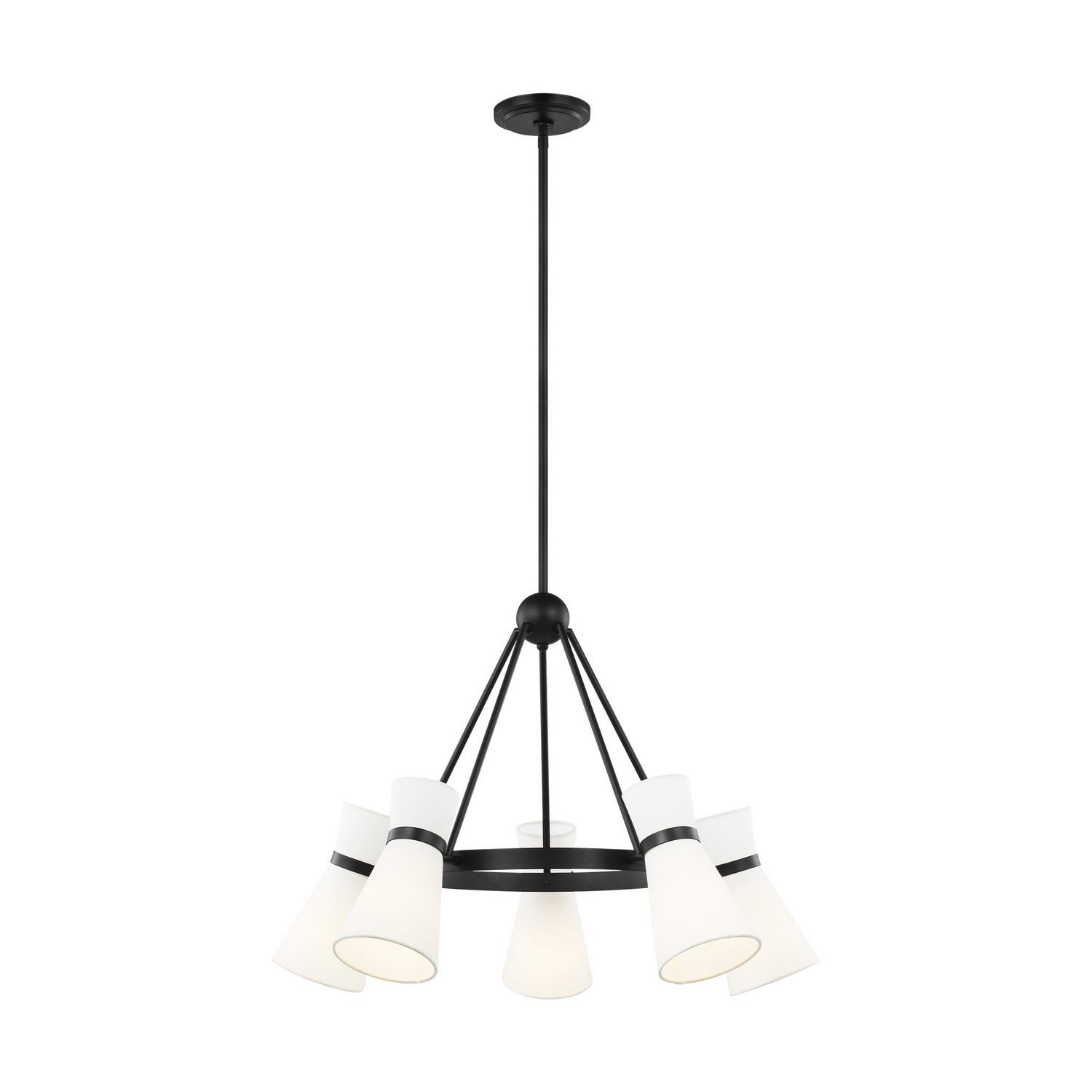 Visual Comfort Studio Canada - 3190505EN3-112 - Five Light Chandelier - Clark - Midnight Black