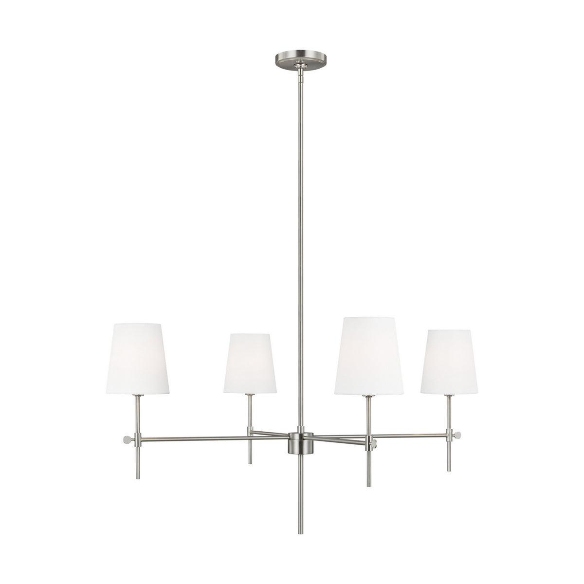 Visual Comfort Studio Canada - 3287204-962 - Four Light Chandelier - Baker - Brushed Nickel