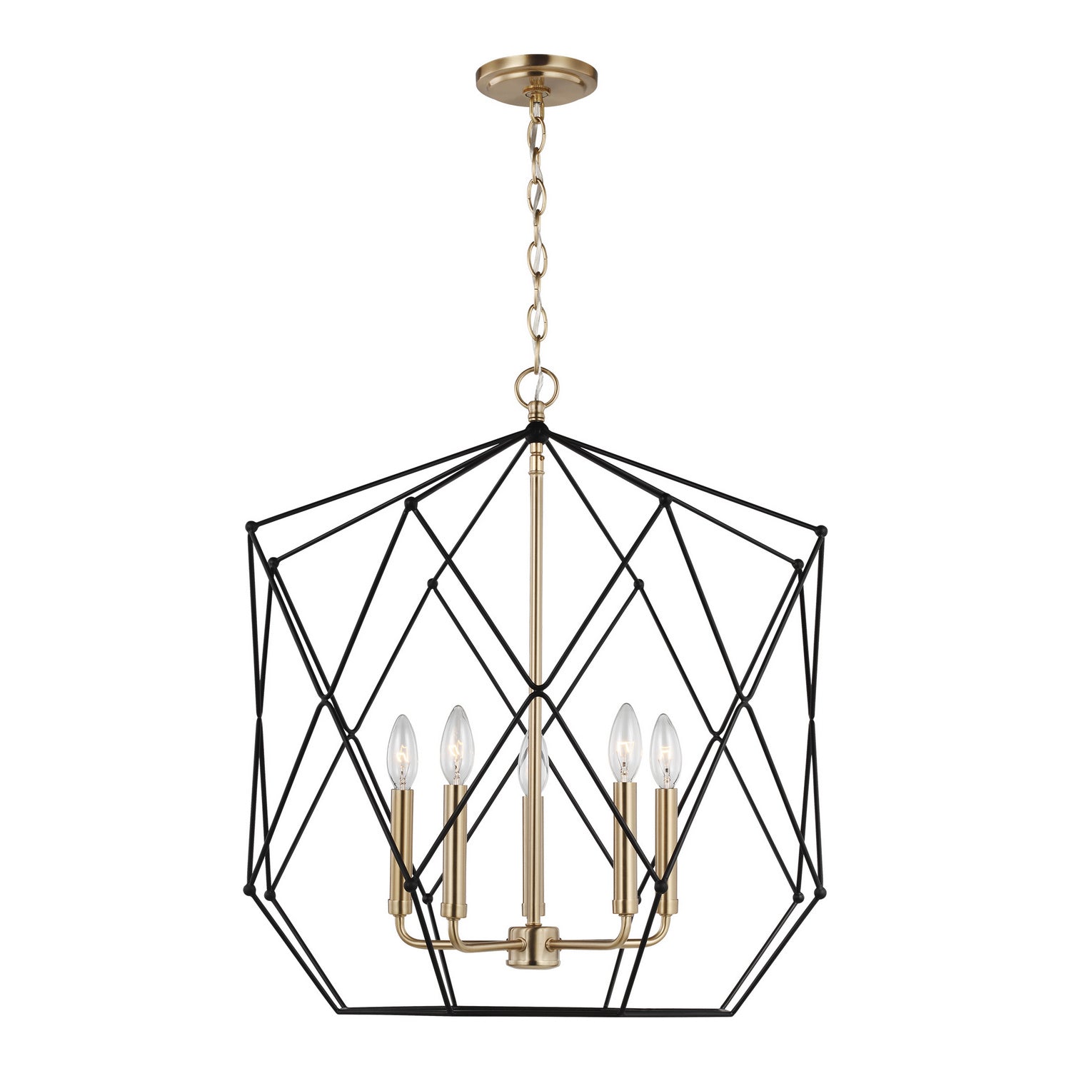 Visual Comfort Studio Canada - 5334105-848 - Five Light Lantern - Zarra - Satin Brass