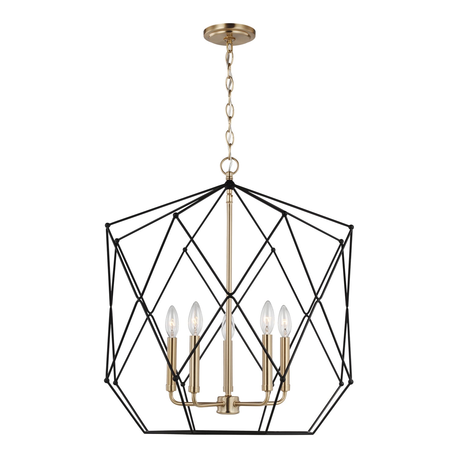 Visual Comfort Studio Canada - 5334105EN-848 - Five Light Lantern - Zarra - Satin Brass