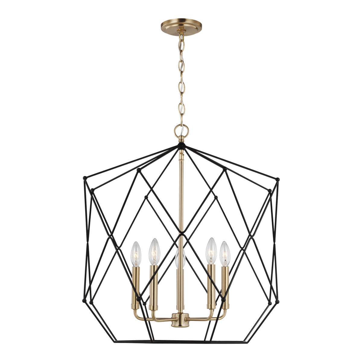Visual Comfort Studio Canada - 5334105EN-848 - Five Light Lantern - Zarra - Satin Brass