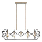 Visual Comfort Studio Canada - 6634105-848 - Five Light Linear Chandelier - Zarra - Satin Brass