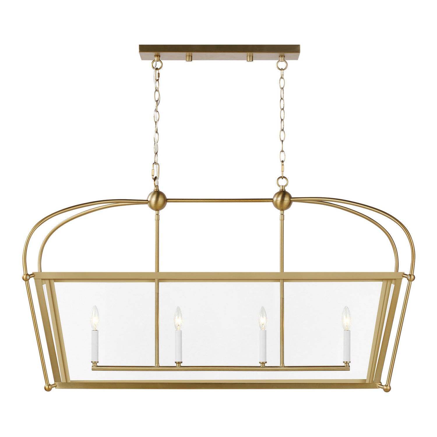 Visual Comfort Studio Canada - 6691004EN-848 - Four Light Linear Lantern - Charleston - Satin Brass