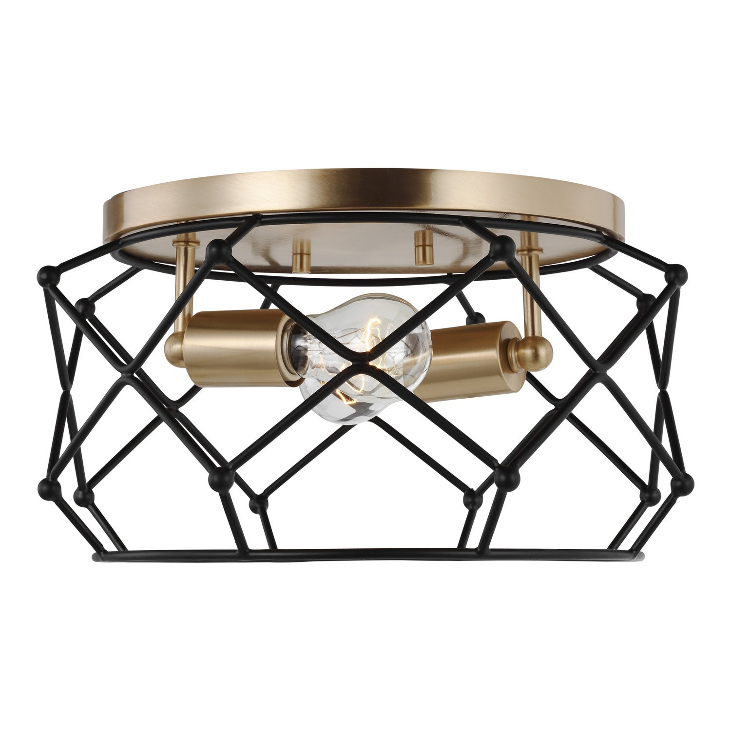 Visual Comfort Studio Canada - 7534102-848 - Two Light Flush Mount - Zarra - Satin Brass