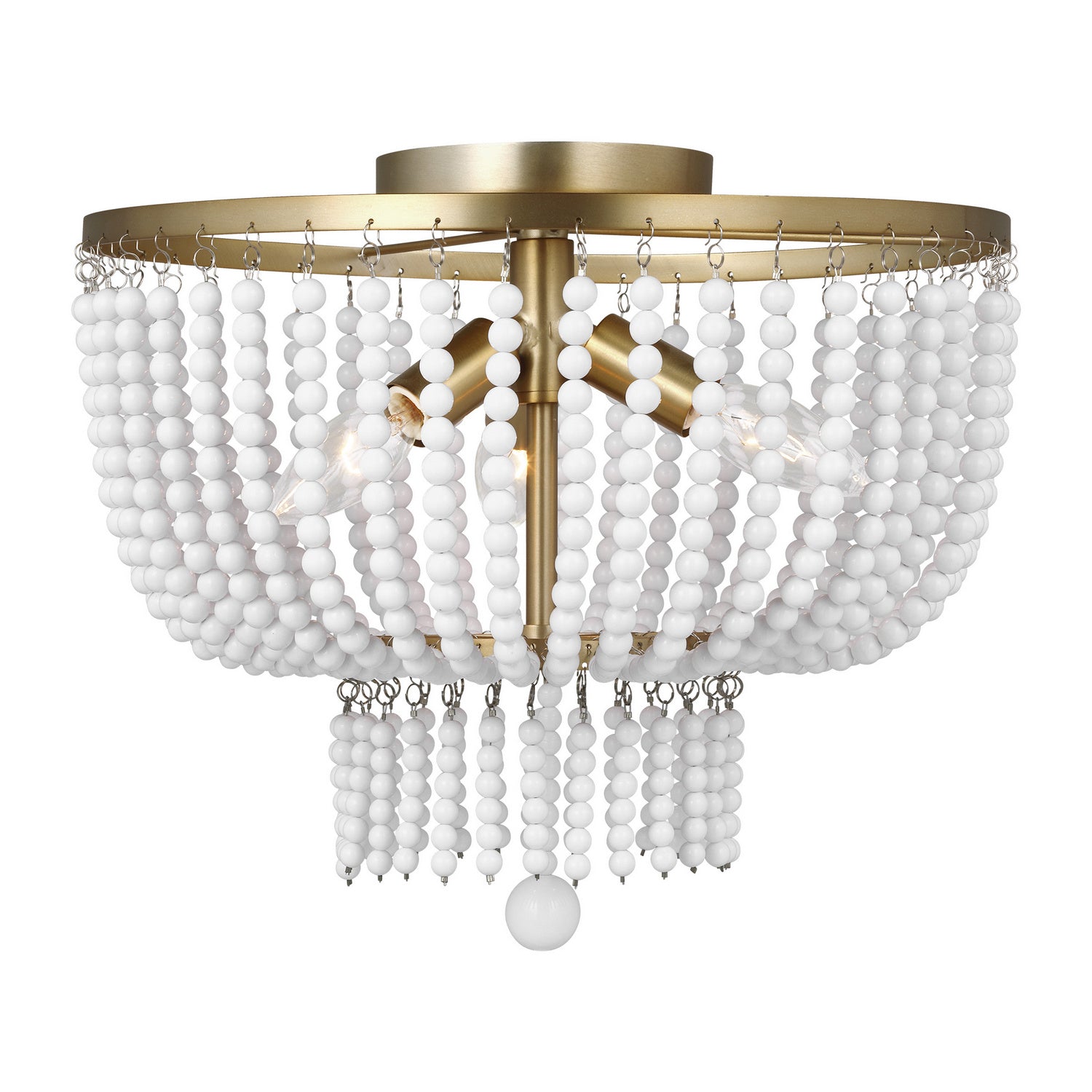 Visual Comfort Studio Canada - 7780703EN-848 - Three Light Semi-Flush Mount - Jackie - Satin Brass