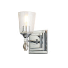 Lucas + McKearn - BB1022PC-1-F1S - Une lampe Murale - Vétiver - Chrome poli