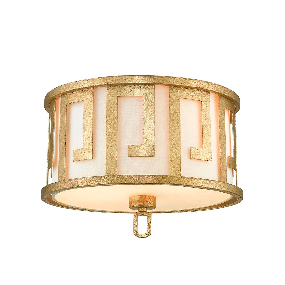 Lucas + McKearn - GN/Lemuria/F - Two Light Flush Mount - Lemuria - Distressed Gold