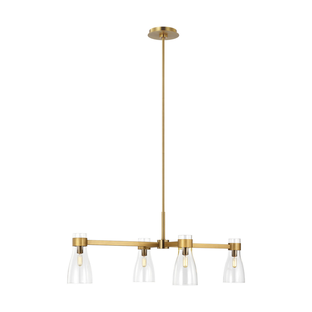 Visual Comfort Studio Canada - AEC1014BBS - Four Light Linear Chandelier - Moritz - Burnished Brass