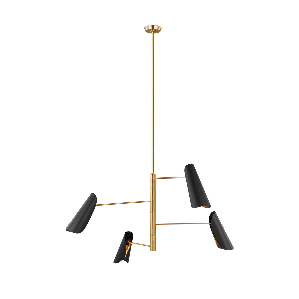 Visual Comfort Studio Canada - AEC1024BBSMBK - Four Light Chandelier - Tresa - Midnight Black and Burnished Brass