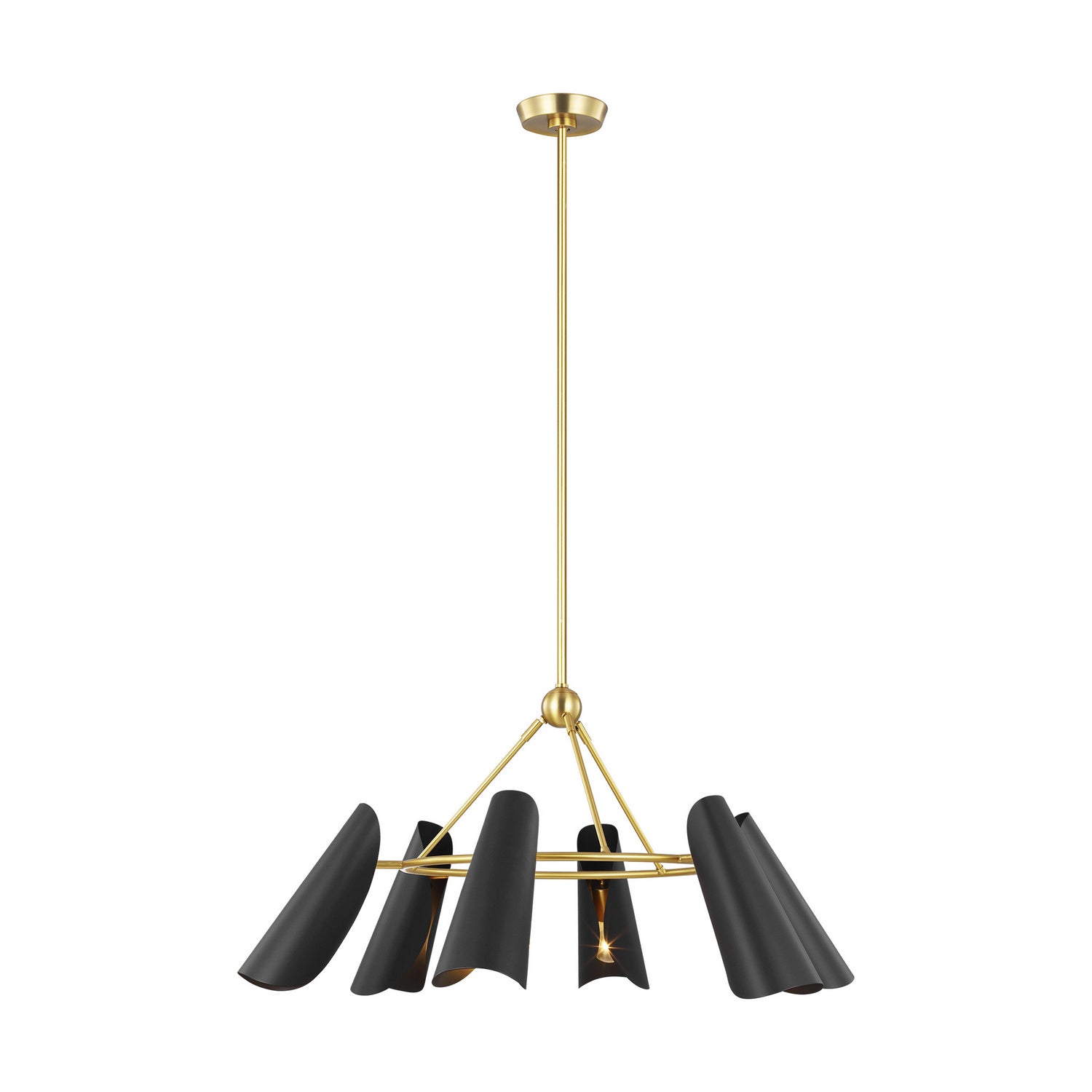 Visual Comfort Studio Canada - AEC1024BBSMWT - Four Light Chandelier - Tresa - Matte White and Burnished Brass