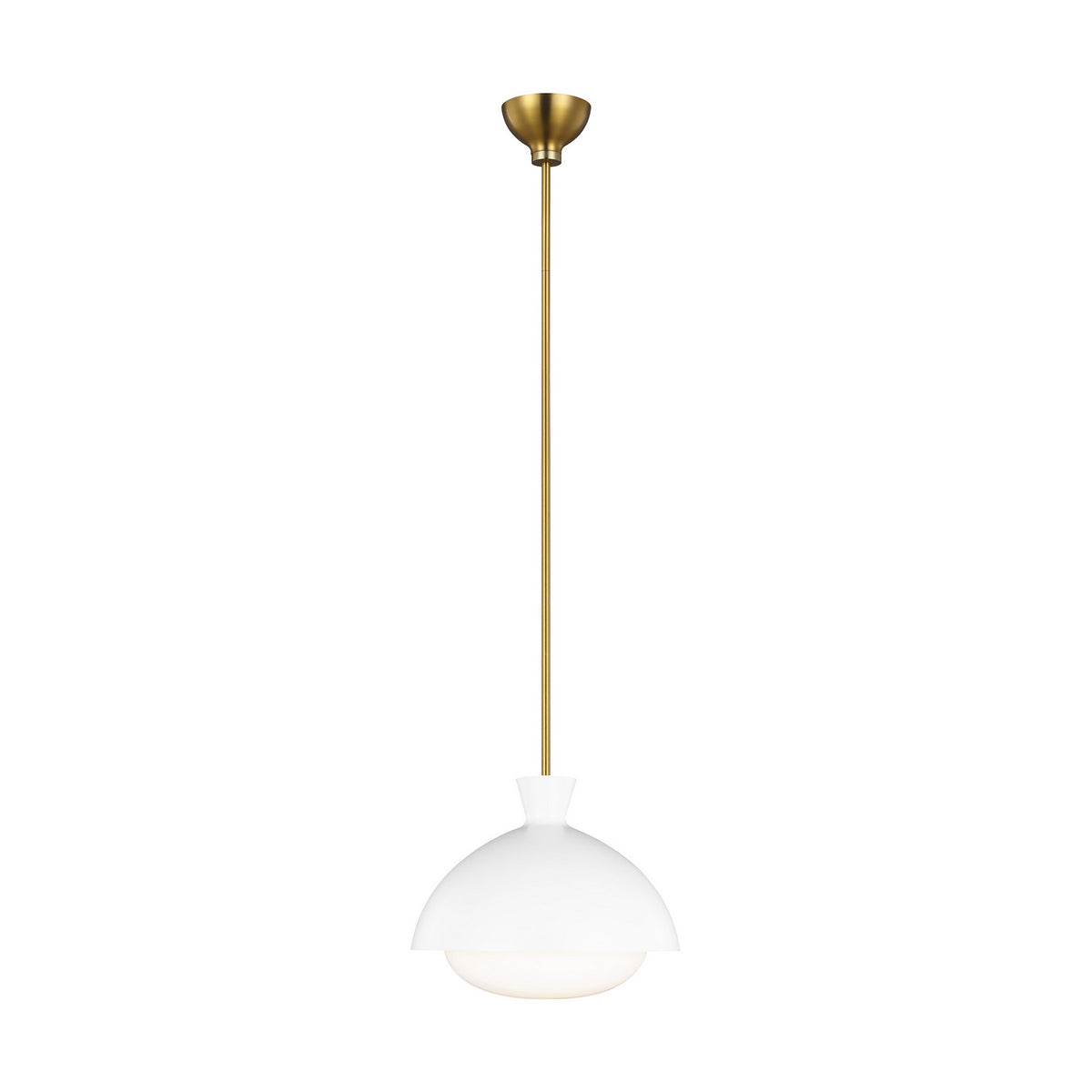 Visual Comfort Studio Canada - AEP1031BBSMWT - One Light Pendant - Lucerne - Matte White and Burnished Brass