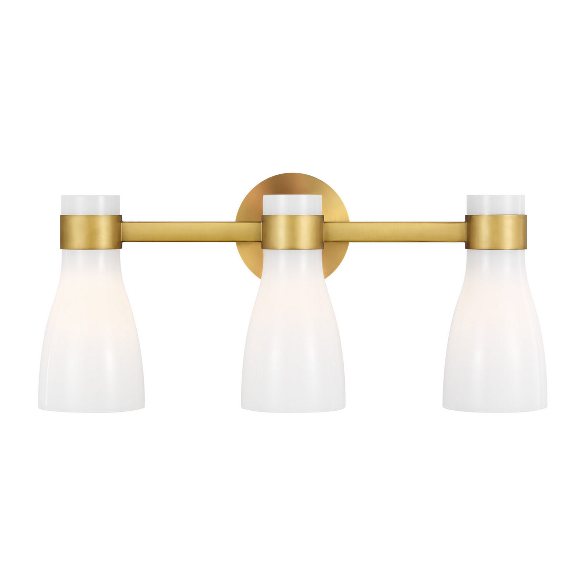 Visual Comfort Studio Canada - AEV1003BBSMG - Three Light Vanity - Moritz - Burnished Brass with Milk White Glass