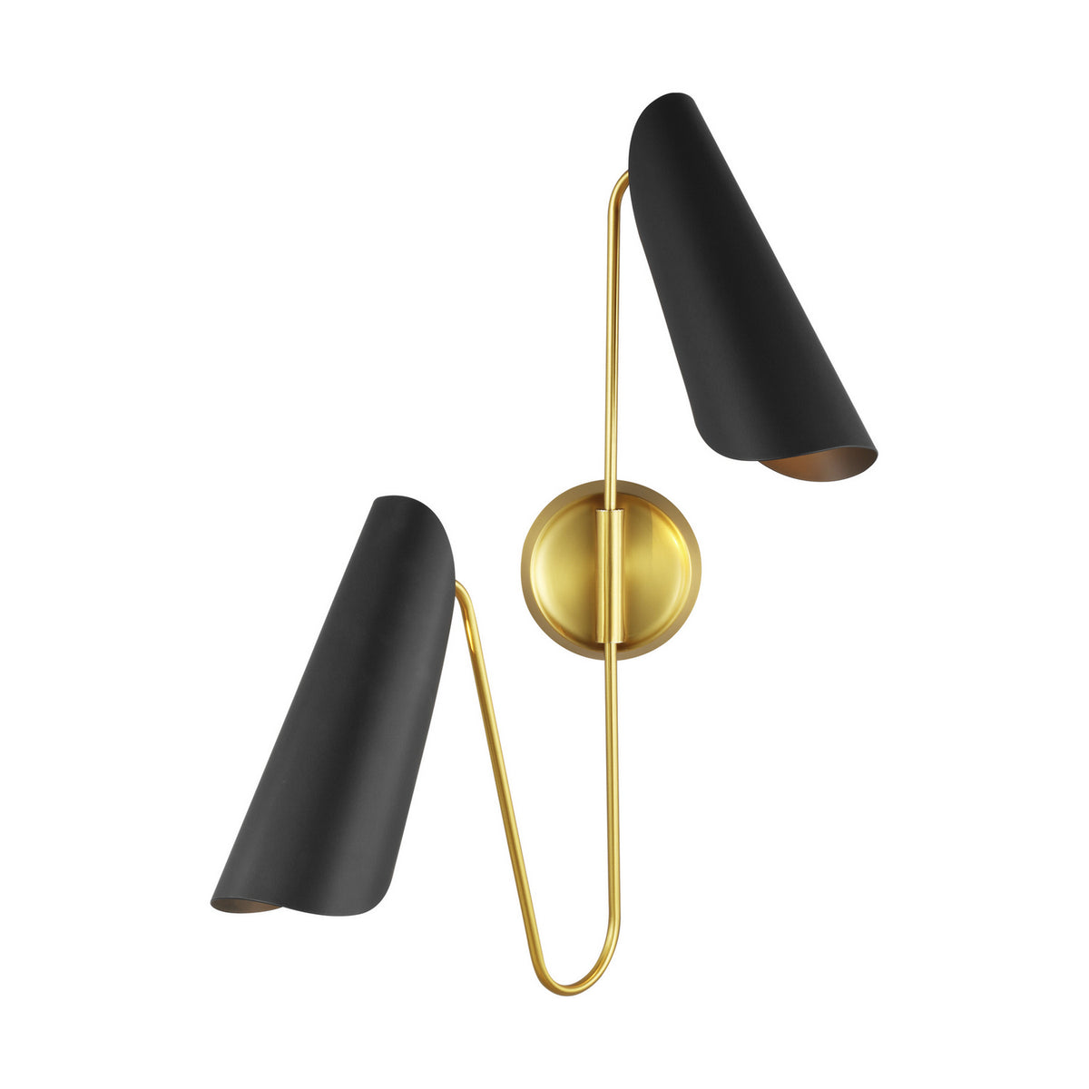 Visual Comfort Studio Canada - AEW1002BBSMBK - Two Light Wall Sconce - Tresa - Midnight Black and Burnished Brass