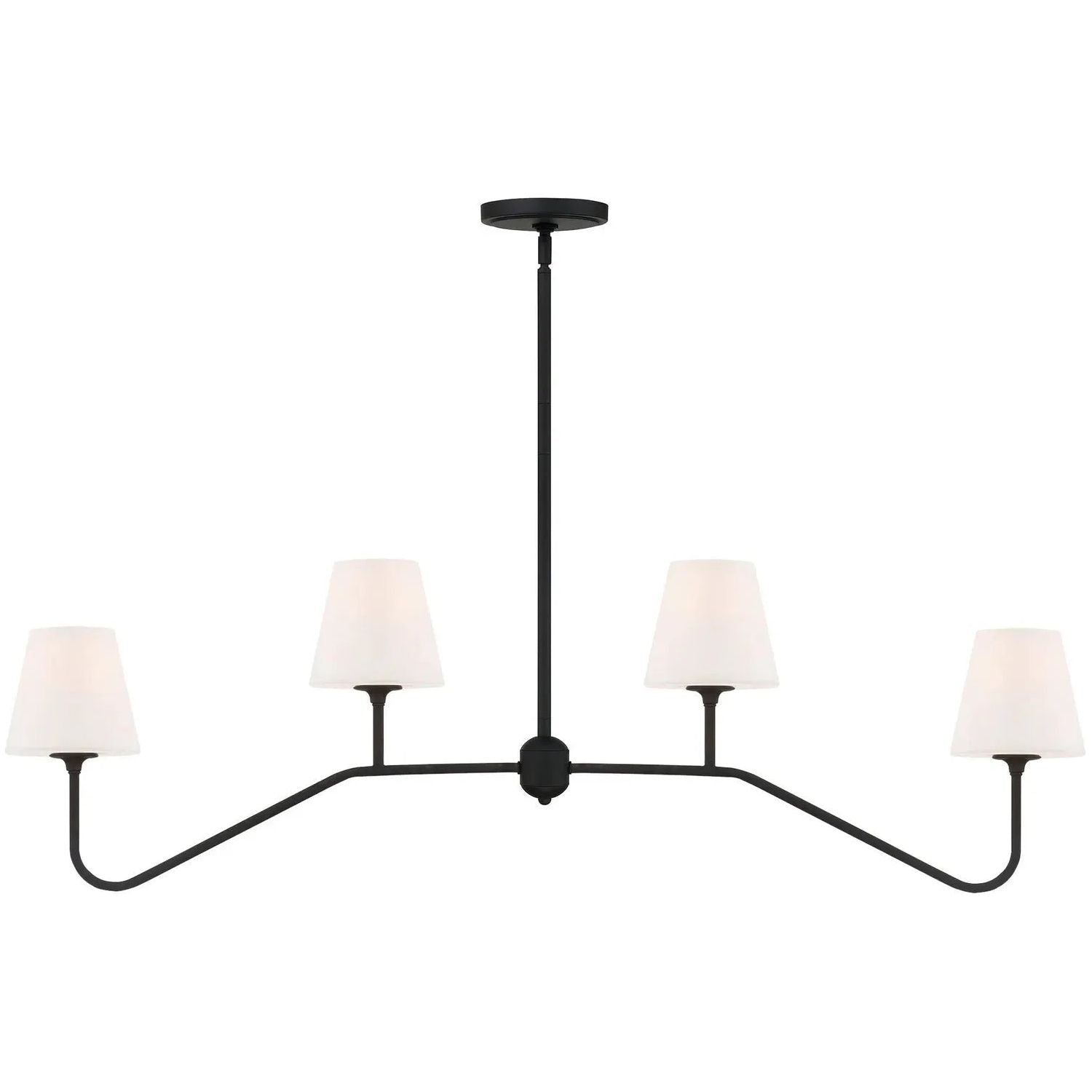 Crystorama - KEE-A3004-BF - Four Light Chandelier - Keenan - Black Forged